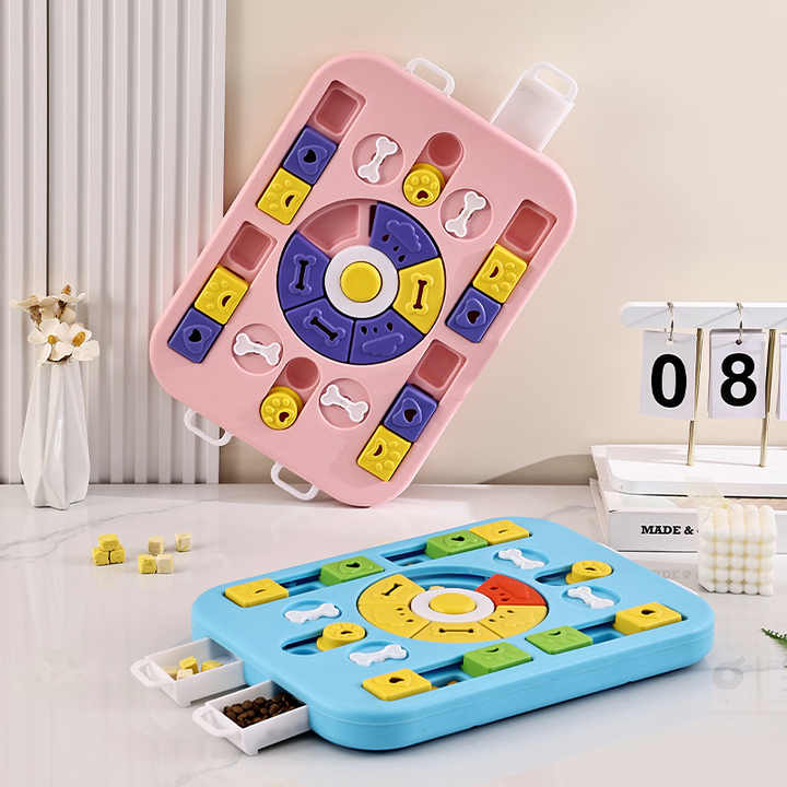 Pink Advanced Interactive Dog Puzzle Toy - Multi-Mechanism Treat Dispensing Slow Feeder for Mental Enrichment - Image 3
