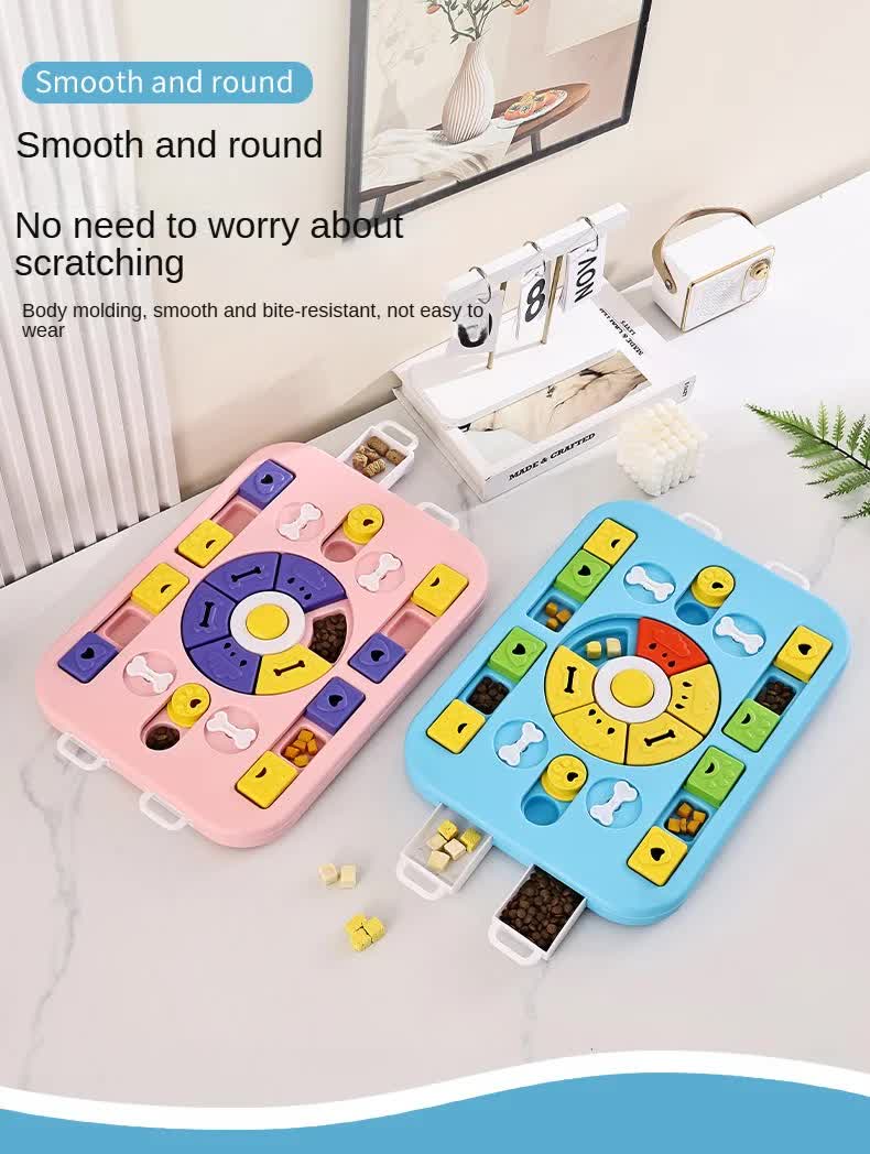 Pink Advanced Interactive Dog Puzzle Toy - Multi-Mechanism Treat Dispensing Slow Feeder for Mental Enrichment - Image 6