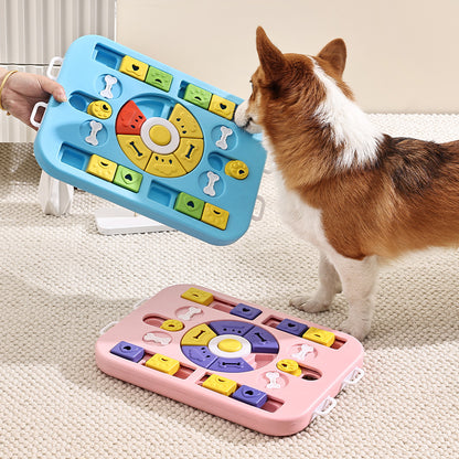 Blue Advanced Interactive Dog Puzzle Toy - Multi-Mechanism Treat Dispensing Slow Feeder for Mental Enrichment - Image 2