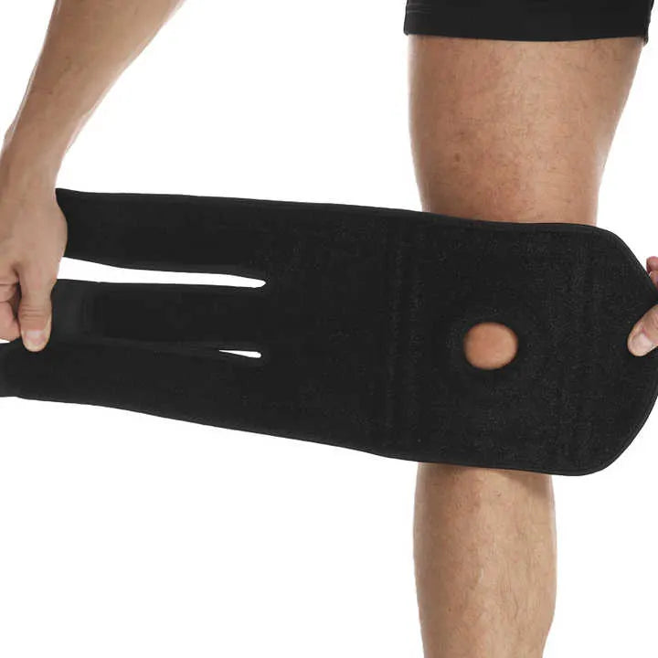 Blue Adjustable Knee Brace Support (Pair) with Dual Spring Stabilizers & Patella Gel Pad - Non-Slip for Sports Running Hiking - Image 7