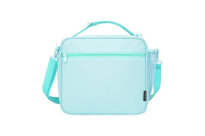 Pink Sparkling Rainbow Heart Insulated Lunch Bag for Kids - Portable School Lunch Box with Shoulder Strap - Image 5