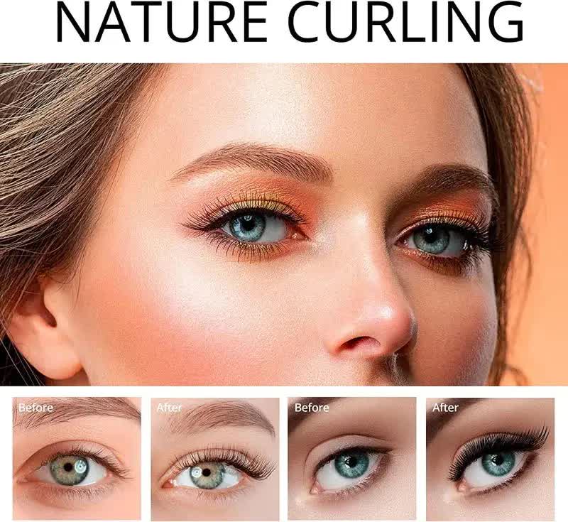 Pink USB-C Rechargeable Heated Eyelash Curler - Gentle Long-Lasting Lift with 2 Temperature Modes & Cute Cat Ear Design - Image 7