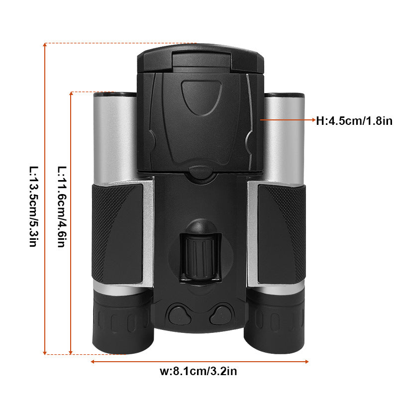 Black HD Digital Camera Binoculars 8X Zoom - Record Video & Photos with LCD Screen, Starlight Night Vision for Outdoors - Image 3