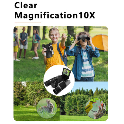 Black HD Digital Camera Binoculars 8X Zoom - Record Video & Photos with LCD Screen, Starlight Night Vision for Outdoors - Image 7
