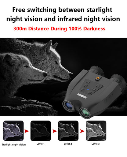 Black Professional HD Digital Night Vision Binoculars - 6X Optical Zoom, IR Illumination, Record 2.5K Video & 48MP Photos - Image 7