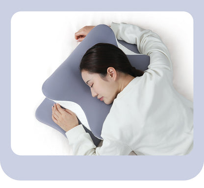 Light Pink Ergonomic Butterfly Memory Foam Pillow - Cervical Neck Support for Side, Back & Stomach Sleepers, Orthopedic Contour Design - Image 6