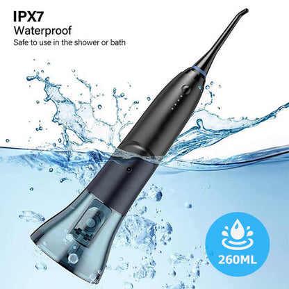 Black Advanced Portable Water Flosser - Rechargeable Oral Irrigator, IPX7 Waterproof, 4 Cleaning Modes for Deep Dental Care - Image 3