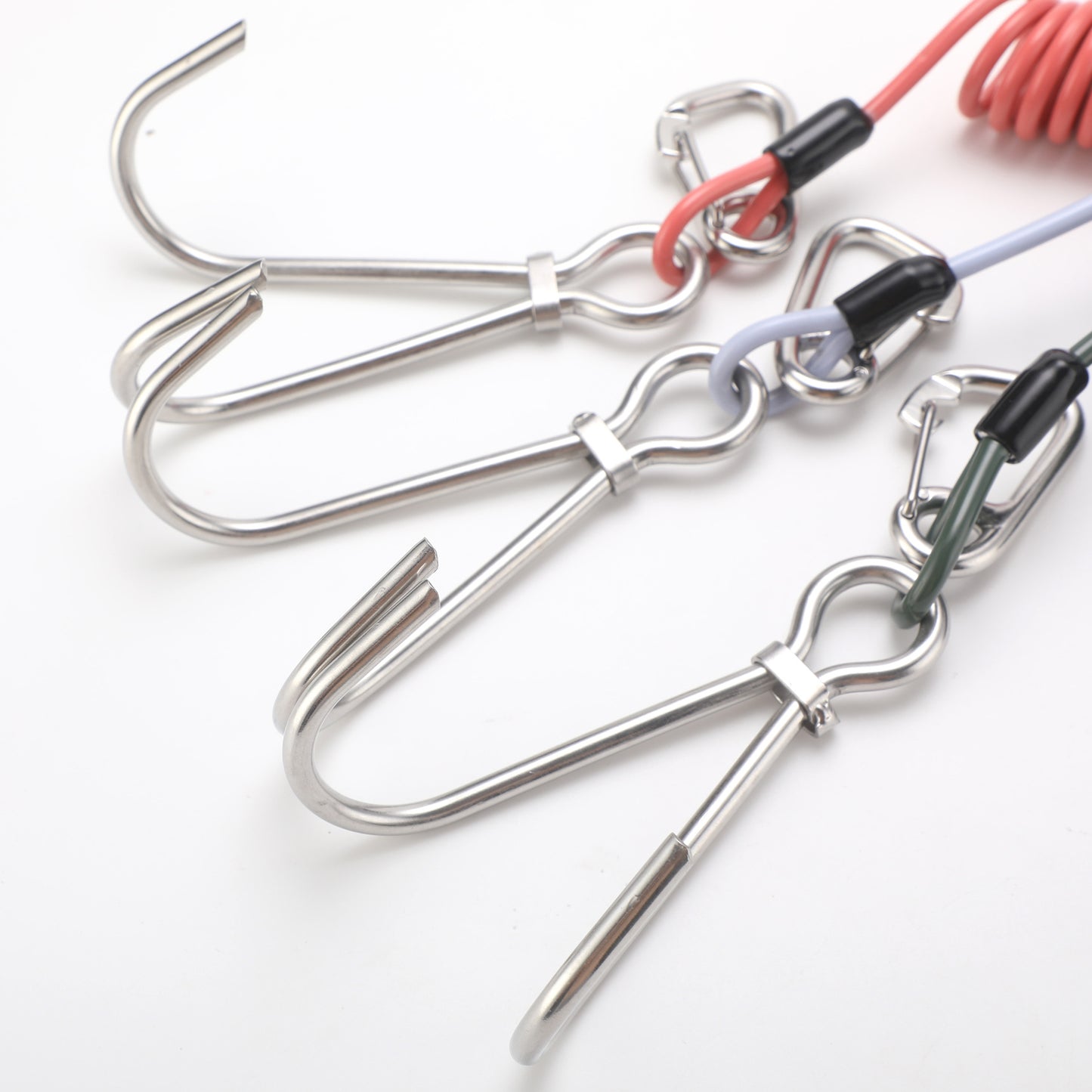 Green Pro 316 Stainless Steel Diving Reef Hook - Single, Double Combo Pack - Current Hook with Coiled Safety Lanyard - Image 5