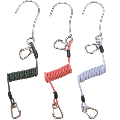 Red Pro 316 Stainless Steel Diving Reef Hook - Single, Double Combo Pack - Current Hook with Coiled Safety Lanyard - Image 2