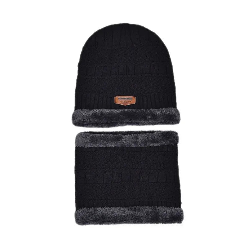 Khaki Men's 5-Piece Winter Essentials Set -  Lined Beanie Hat, Neck Warmer, Touchscreen Gloves & 2 Pairs Thermal Socks - Image 2