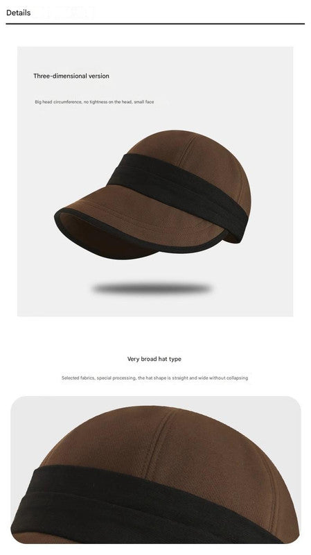 Beige Elegant Warm Bucket Hat - Minimalist Color Block Design, Face-Slimming Style for Autumn & Winter - Image 4
