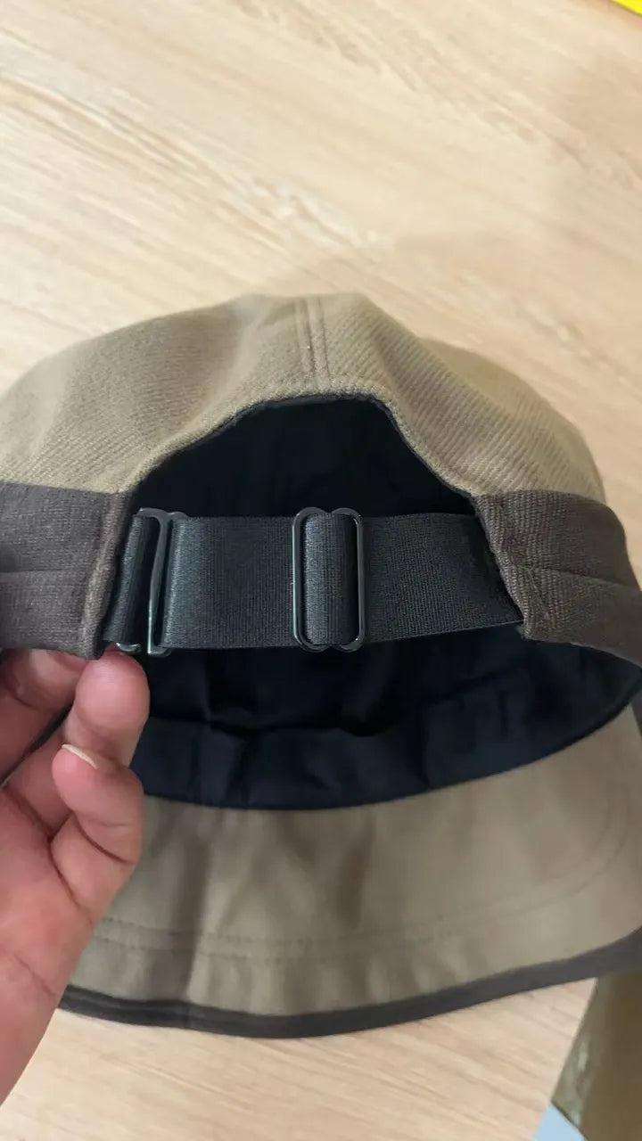 Beige Elegant Warm Bucket Hat - Minimalist Color Block Design, Face-Slimming Style for Autumn & Winter - Image 6