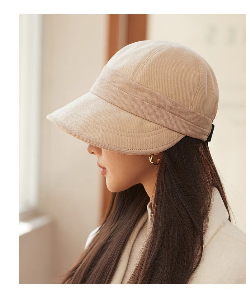 Coffee Elegant Warm Bucket Hat - Minimalist Color Block Design, Face-Slimming Style for Autumn & Winter - Image 2