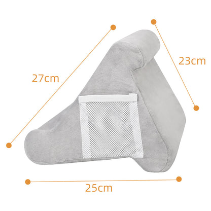 Black Soft Multi-Angle Tablet Pillow Stand - Comfy Reading & Viewing Holder for iPads, Books, eReaders - Image 3