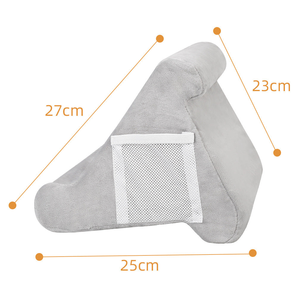 Dark Blue Soft Multi-Angle Tablet Pillow Stand - Comfy Reading & Viewing Holder for iPads, Books, eReaders - Image 3