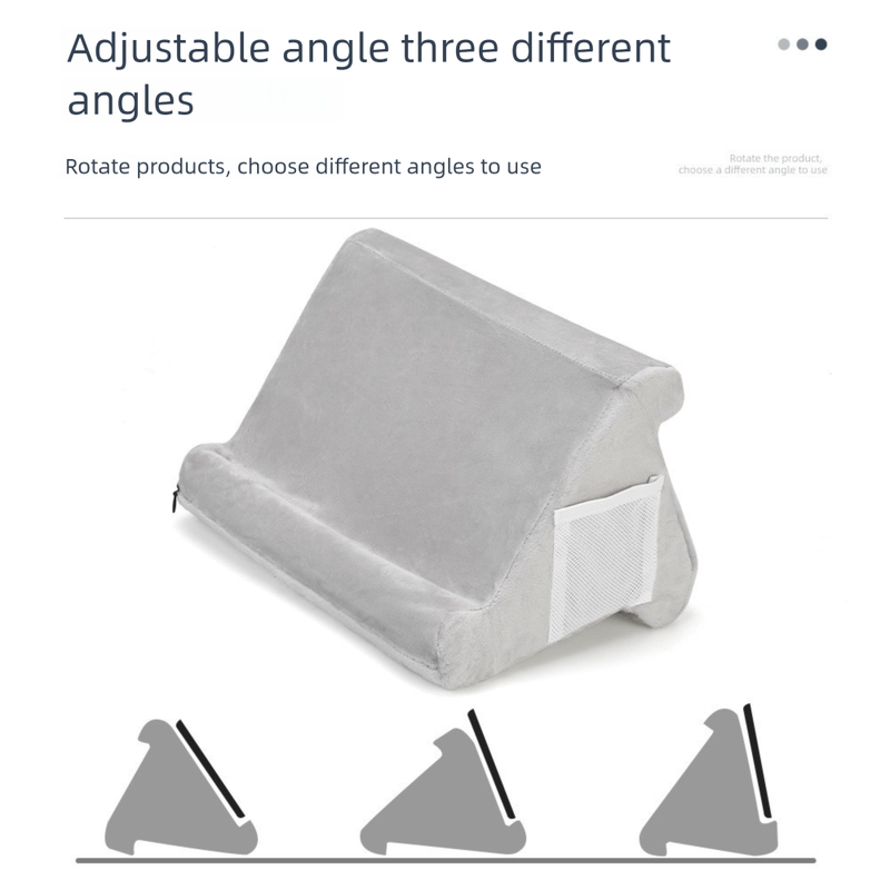 Purple Soft Multi-Angle Tablet Pillow Stand - Comfy Reading & Viewing Holder for iPads, Books, eReaders - Image 4