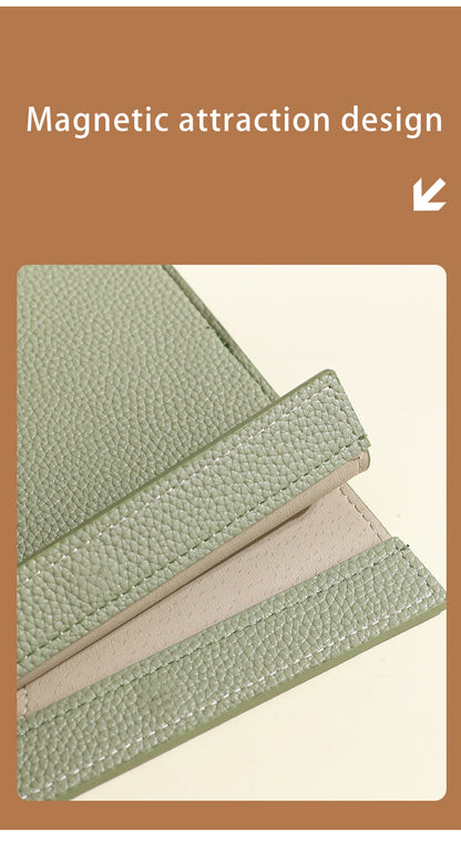 Grey Professional A4 PU Leather Document Bag - Waterproof Handheld File Folder Portfolio for Business & Conference - Image 8