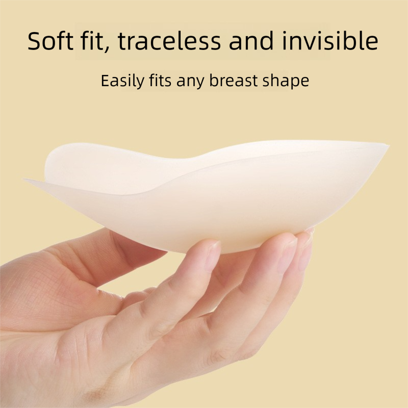 Size L 3 Pairs Skin Color Reusable Silicone Breast Lift Nipple Covers - Invisible Adhesive Bra Pasties for Seamless Lift & Coverage - Image 3