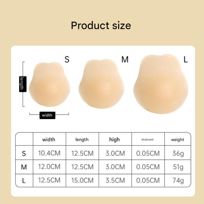 Size L 3 Pairs Skin Color Reusable Silicone Breast Lift Nipple Covers - Invisible Adhesive Bra Pasties for Seamless Lift & Coverage - Image 4
