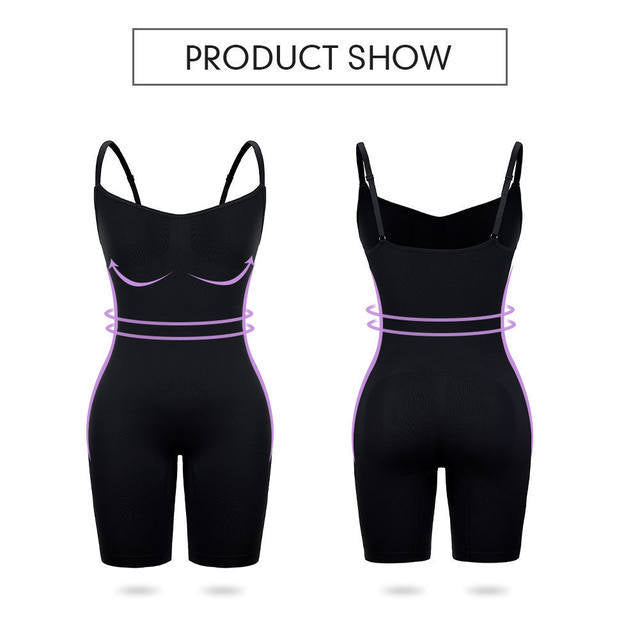 Size S Black Seamless Full Body Shaper for Women - Tummy Control, Butt Lifter & Thigh Slimmer Bodysuit  - Image 2