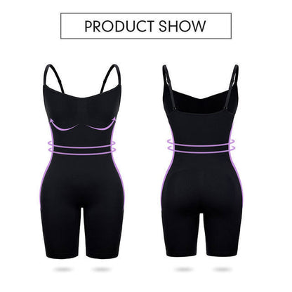 Size XXL Black Seamless Full Body Shaper for Women - Tummy Control, Butt Lifter & Thigh Slimmer Bodysuit  - Image 2