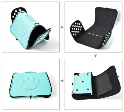 Black Stylish EVA Pet Carrier Bag - Lightweight Portable & Breathable Travel Crate for Small Dogs & Cats - Image 3