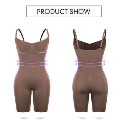 Size XL Brown Seamless Full Body Shaper for Women - Tummy Control, Butt Lifter & Thigh Slimmer Bodysuit  - Image 2