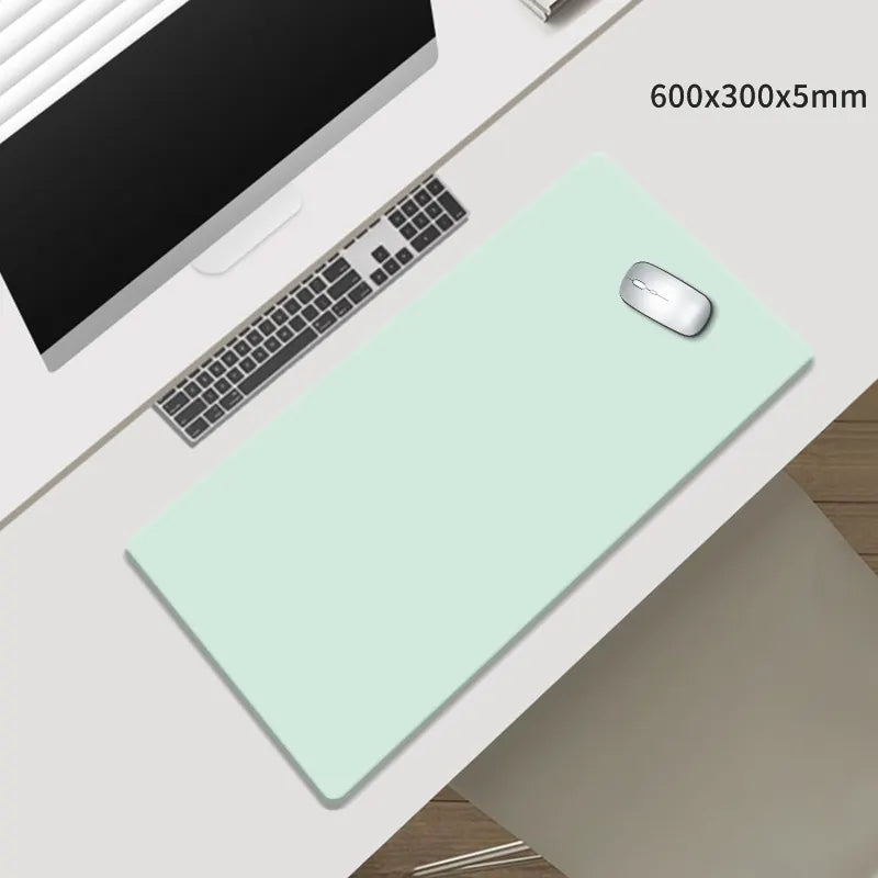 Mint Green Premium Large Silicone Mouse Pad - Non-Slip, 600x300mm for Office and Gaming