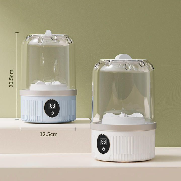 Blue Portable Mini Washing Machine - Rechargeable USB-C Electric Washer for Travel, Delicates & Socks - Image 2