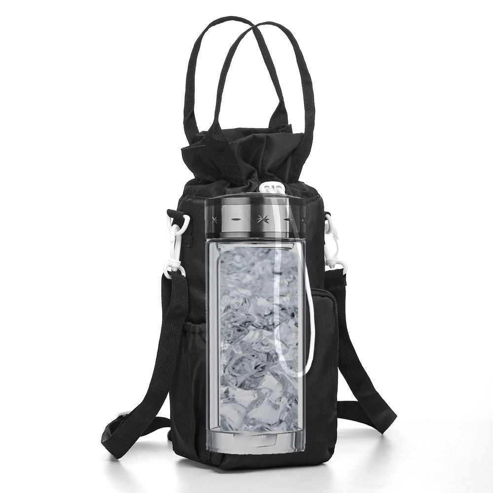 Pink Insulated Tumbler Carrier Bag - Crossbody Water Bottle Holder with Pockets & Adjustable Strap for Large Cups (Note: cup not included) - Image 9