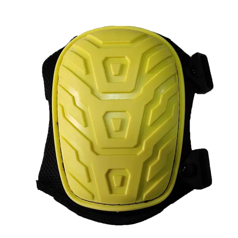 1 Pair Yellow Professional Hard Shell Knee Pads - Heavy Duty Protection for Work, Construction, Gardening & Outdoor Sports