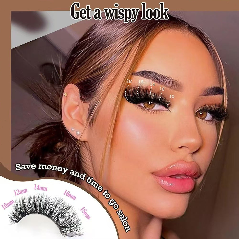 3 Pcs Black Stunning 100D DIY Lash Clusters - D Curl Faux Mink, Fluffy Volume, Mixed Lengths (10-18mm) Extension Look - Image 3