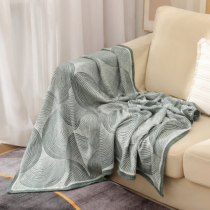 Green Luxurious Paisley Jacquard Throw Blanket - Soft Wool Blend with Tassels, 120x150cm, Lightweight Sofa & Nap Blanket - Image 3