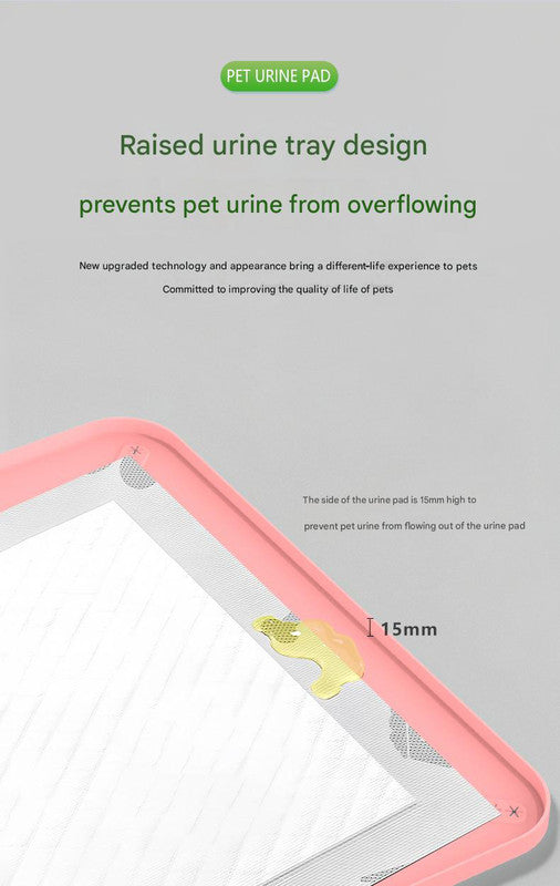 Pink Reusable Silicone Pet Pee Pad Holder - Non-Slip Training Tray with Spill-Proof Edges for Dogs & Puppies(81cm x 54cm) - Image 4