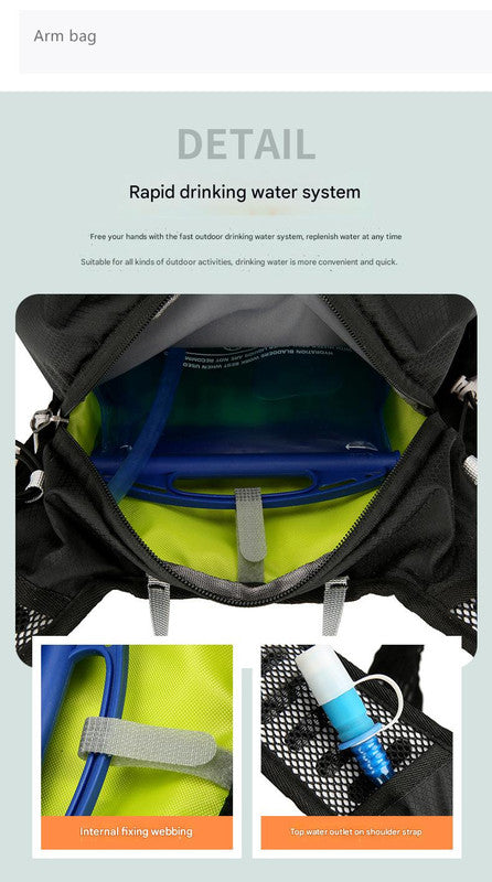 Red Lightweight 16L Outdoor Cycling & Hiking Backpack - Water-Repellent Nylon Daypack with Reflective Strips - Image 3