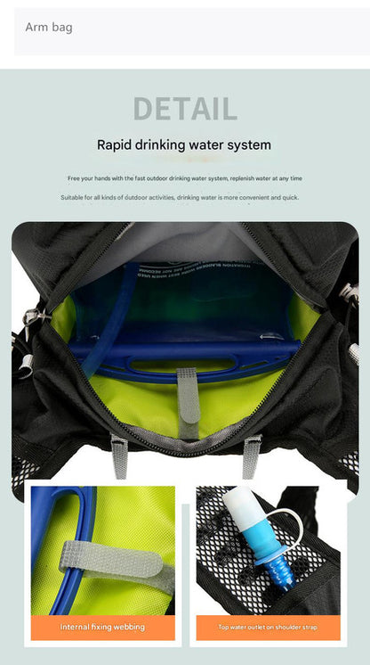 Red Lightweight 16L Outdoor Cycling & Hiking Backpack - Water-Repellent Nylon Daypack with Reflective Strips - Image 3