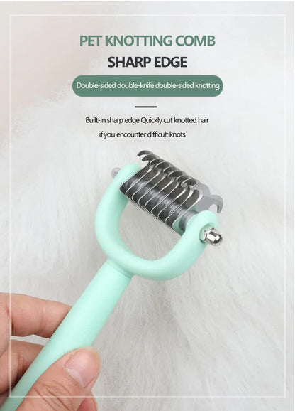 Green And Blue Complete 5-in-1 Pet Grooming Care Kit - Professional Deshedding Brushes, Combs & Nail Clippers Set for Dogs & Cats - Image 6