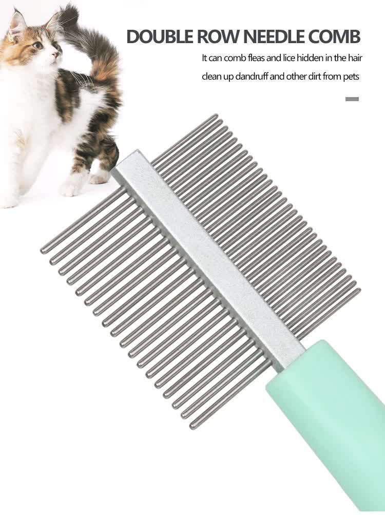 Green And Blue Complete 5-in-1 Pet Grooming Care Kit - Professional Deshedding Brushes, Combs & Nail Clippers Set for Dogs & Cats - Image 8