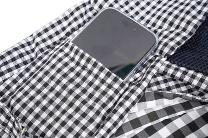 Black and White Checkered Comfortable Pet Sling Carrier for Small Dogs & Cats - Breathable Cotton Checkered Bag, Hands-Free, Safety Features - Image 4