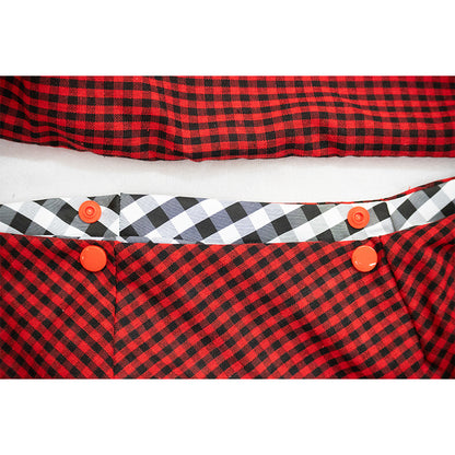Black and Red Checkered Comfortable Pet Sling Carrier for Small Dogs & Cats - Breathable Cotton Checkered Bag, Hands-Free, Safety Features - Image 6