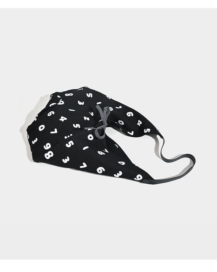 Black and White Chic Number Print Canvas Tote Bag - Lightweight Polyester Shoulder Bag for Everyday Essentials & A4 - Image 5
