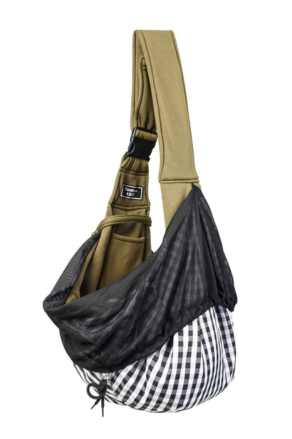 Black Breathable Pet Sling Carrier for Small Dogs & Cats - Adjustable Hands-Free Travel Pouch with Safety Leash & Pocket - Image 4