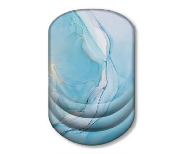 Blue Pattern Ergonomic Mouse Pad with 3D Silicone Gel Wrist Rest - Stylish Comfort & Support for Office & Home