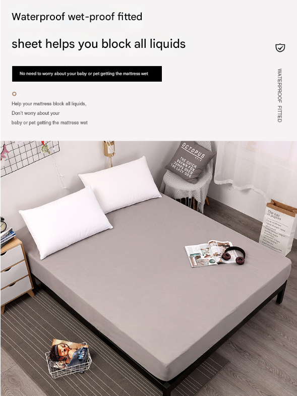 White Queen Size Waterproof Fitted Mattress Protector - Soft & Breathable Bed Cover, Hypoallergenic, Deep Pocket (152x190x30cm) - Image 2