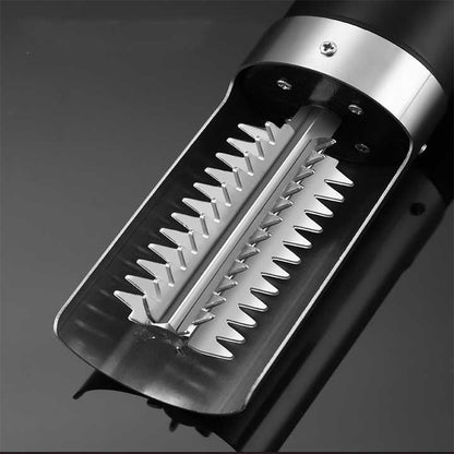 Black Cordless Electric Fish Scaler - Rechargeable 3000mAh Power, Stainless Steel Blade, Mess-Free Fish Cleaning Tool - Image 4