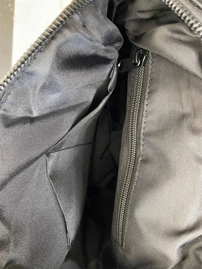 Size L Black Stylish Waterproof Nylon Backpack - Lightweight, Multi-Pocket for Travel, Commute & Daily Use - Image 4