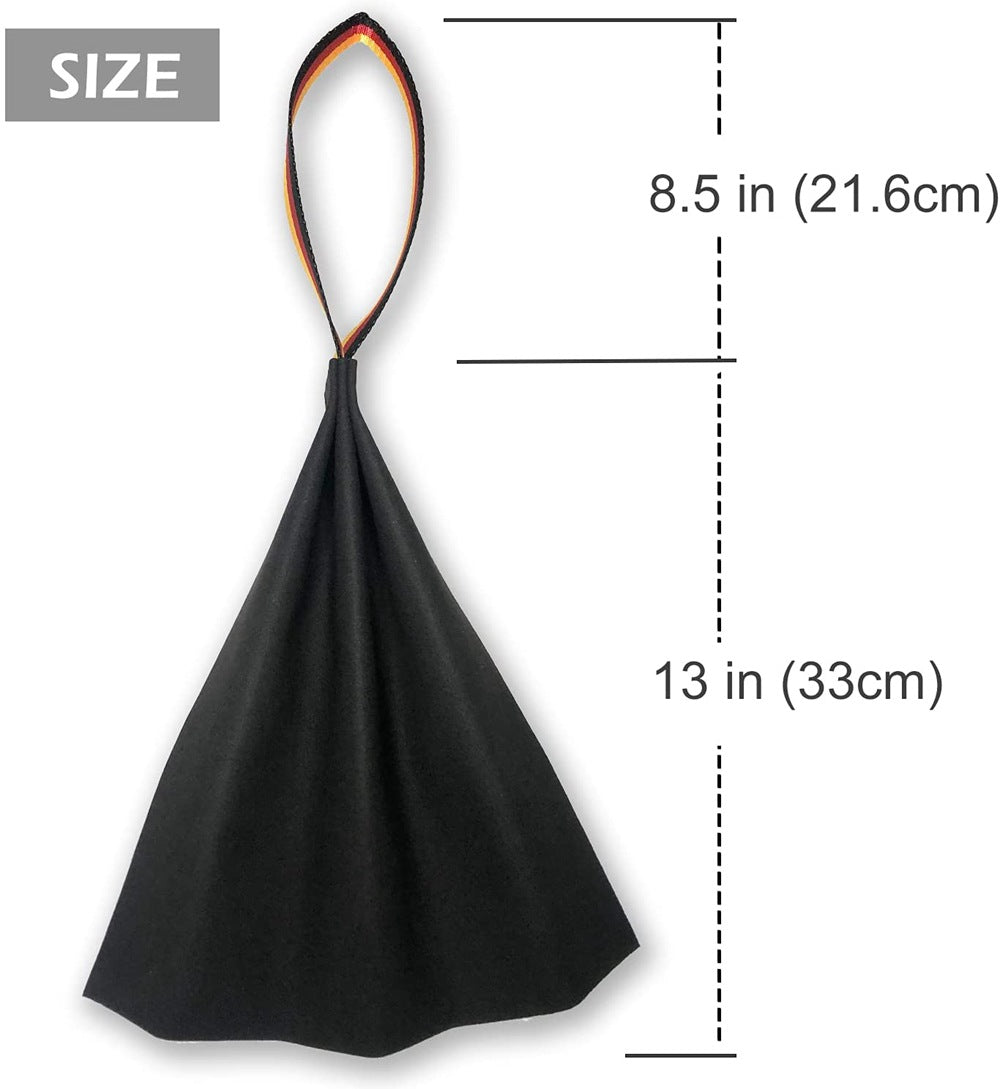Black Premium Full-Grain Leather Dog Training Tug - Interactive Bite Rag with Strong Loop Handle for Play & Drive Building - Image 3