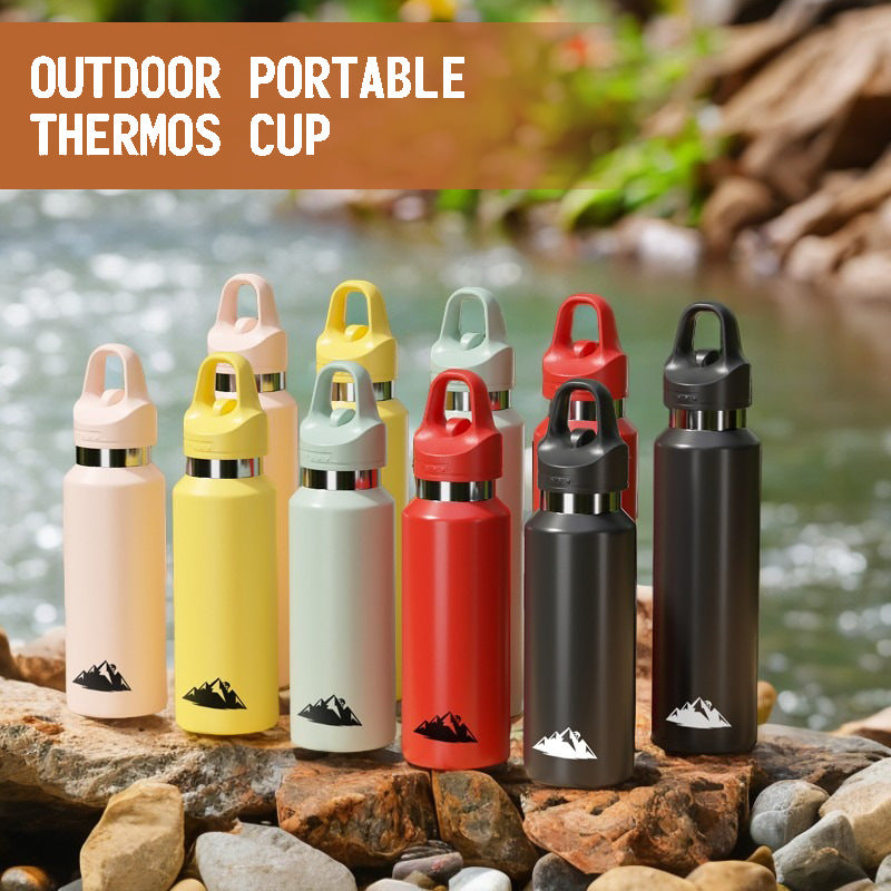 Pink 480ml Insulated Stainless Steel Water Bottle - Leakproof One-Click Lid Thermal Flask for Hot & Cold Drinks  - Image 2