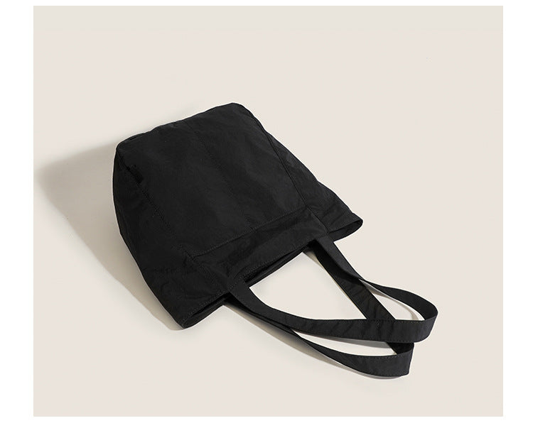 Black Chic Lightweight Canvas Blend Tote Bag - Stylish Large Capacity Shoulder Bag for Women, Perfect for Commute & Daily Use - Image 3