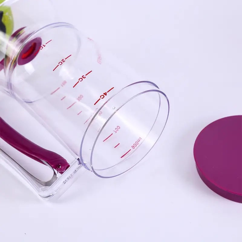 Purple Precision Batter Dispenser with Measurement Marks - 900ml Easy Pour for Pancakes, Cupcakes & Waffles - Image 7